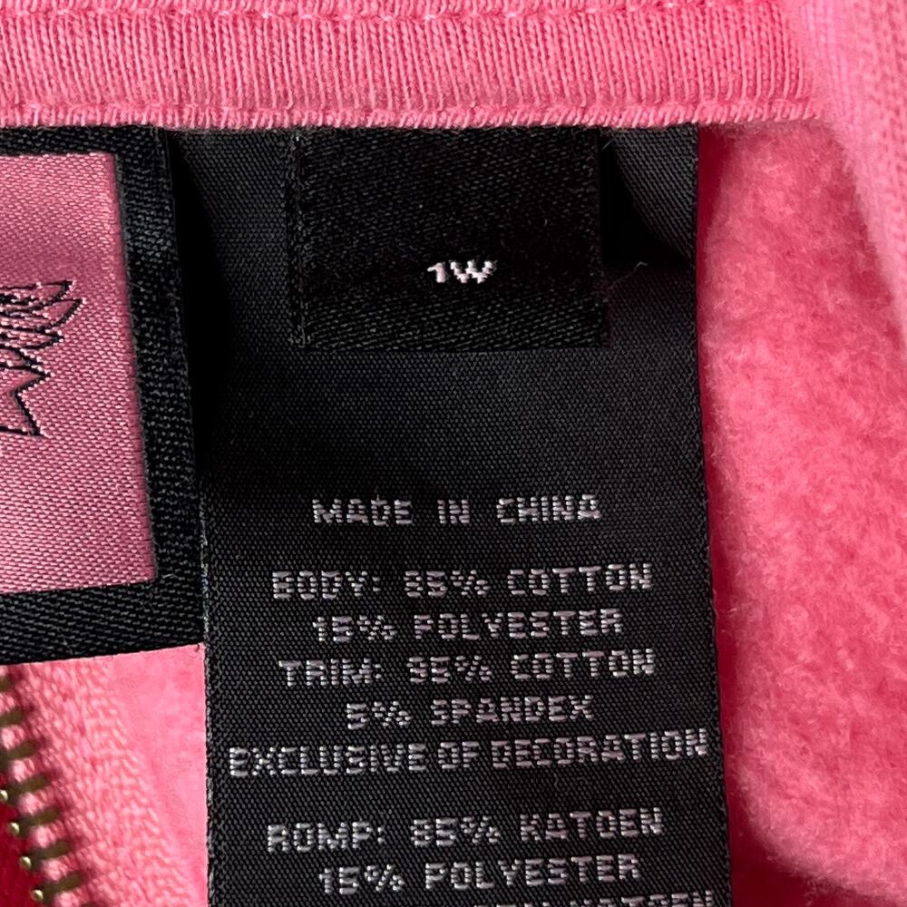 Harley Davidson Rhinestone Hoodie Pink Zip Up Jacket Y2K McBling Indie Biker - Picture 7 of 11
